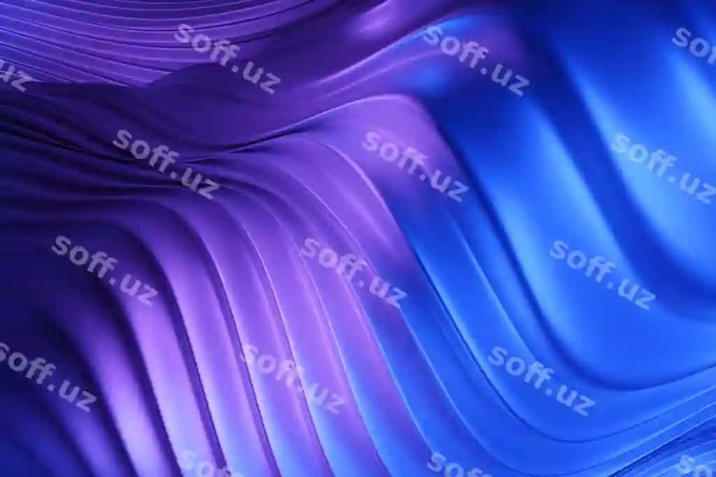 3D tasvir stereo binafsharang chiziqlar geometrik chiziqlar o'xshash to'lqinlar mavhum porlayotgan kesishish chiziqlari naqsh | 3d illustration stereo purple stripes geometric stripes similar waves abstract glowing crossing lines pattern