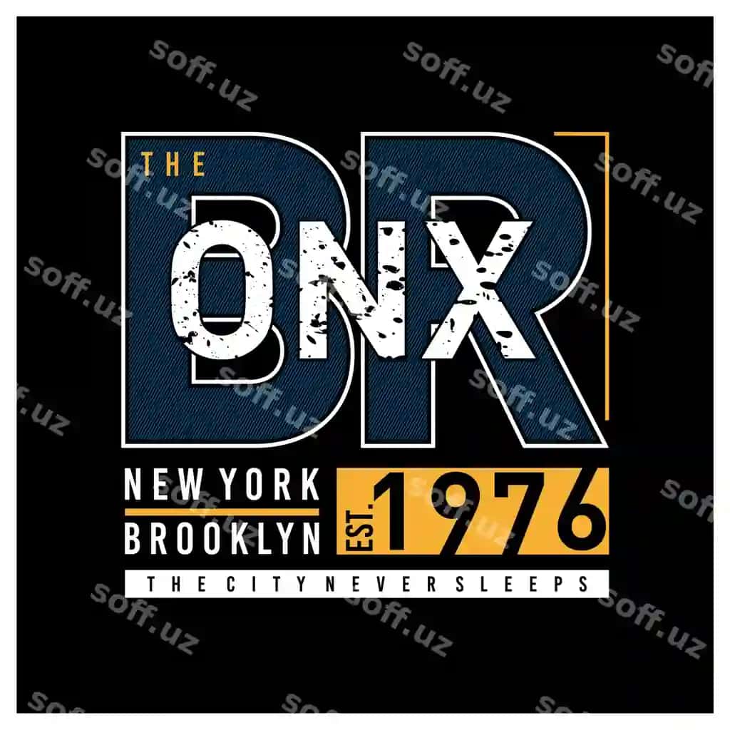Bronx grafik tipografiya futbolka dizayni | Bronx graphic typography t shirt design