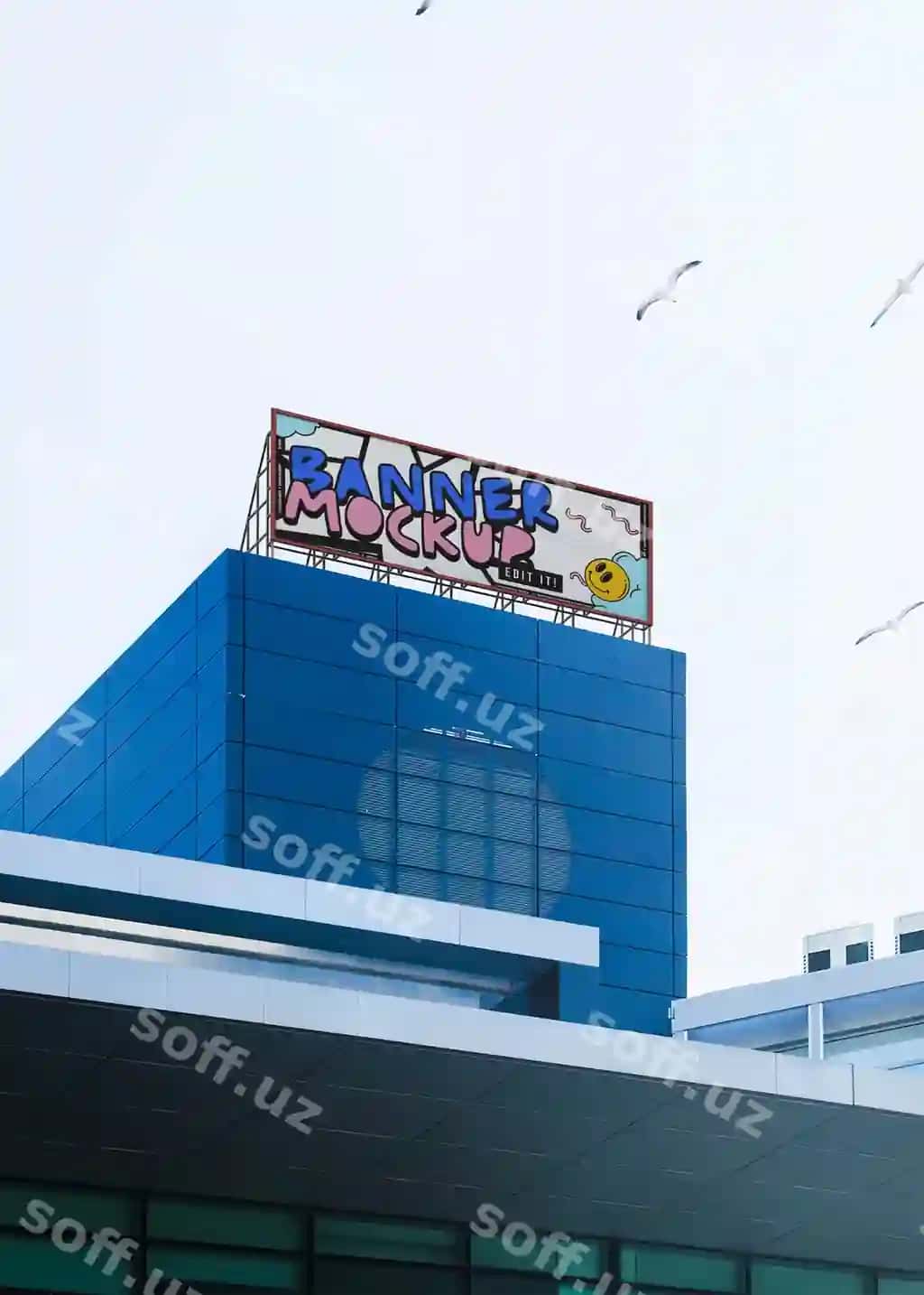 Tashqi reklama namuna bino | Outdoor advertising mockup building