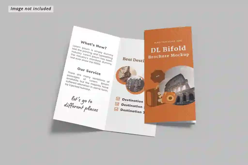 Dl bifold broshyura maketi | Dl bifold brochure mockup