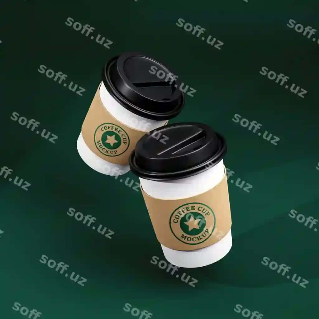 Qahvo stakanchiklari 3D namunasi | Coffee cups 3d mockup