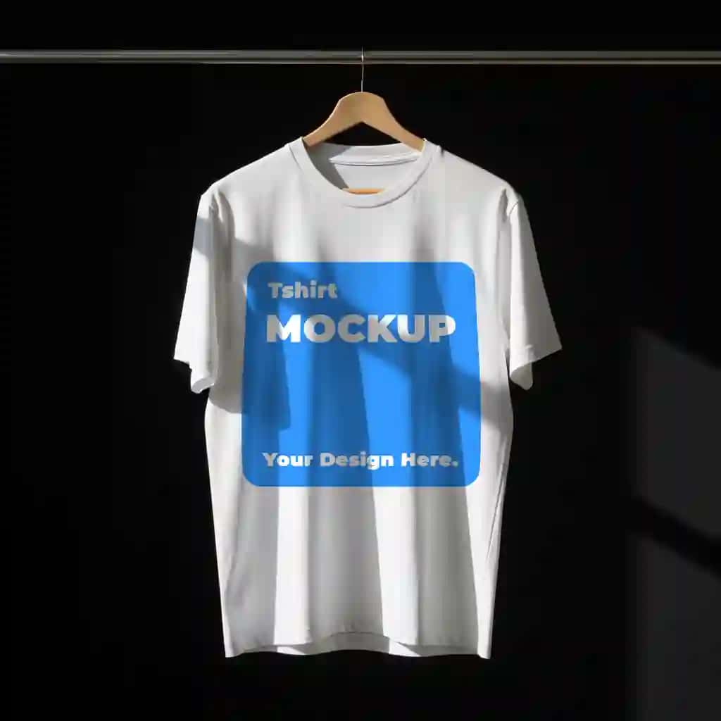 Oq futbolka maket ilgichi | White tshirt mockup hanger