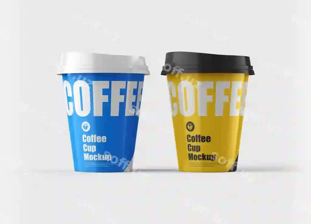 Qog'oz kofe stakan maketini olib tashlang | Take away paper coffee cup mockup