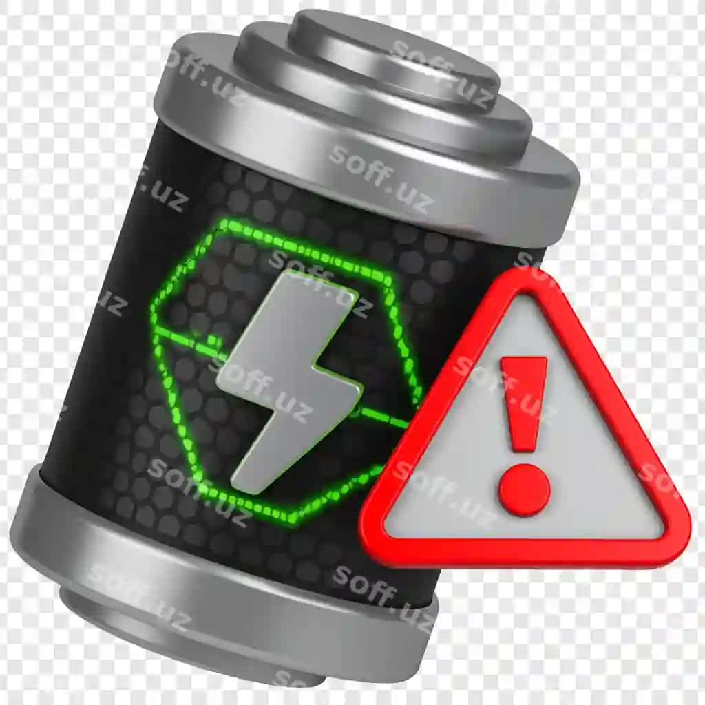 Batareya quvvati kamligi haqida ogohlantirish 3D grafik dizayn illyustratsiyasi | Low battery warning 3 d graphic design illustration