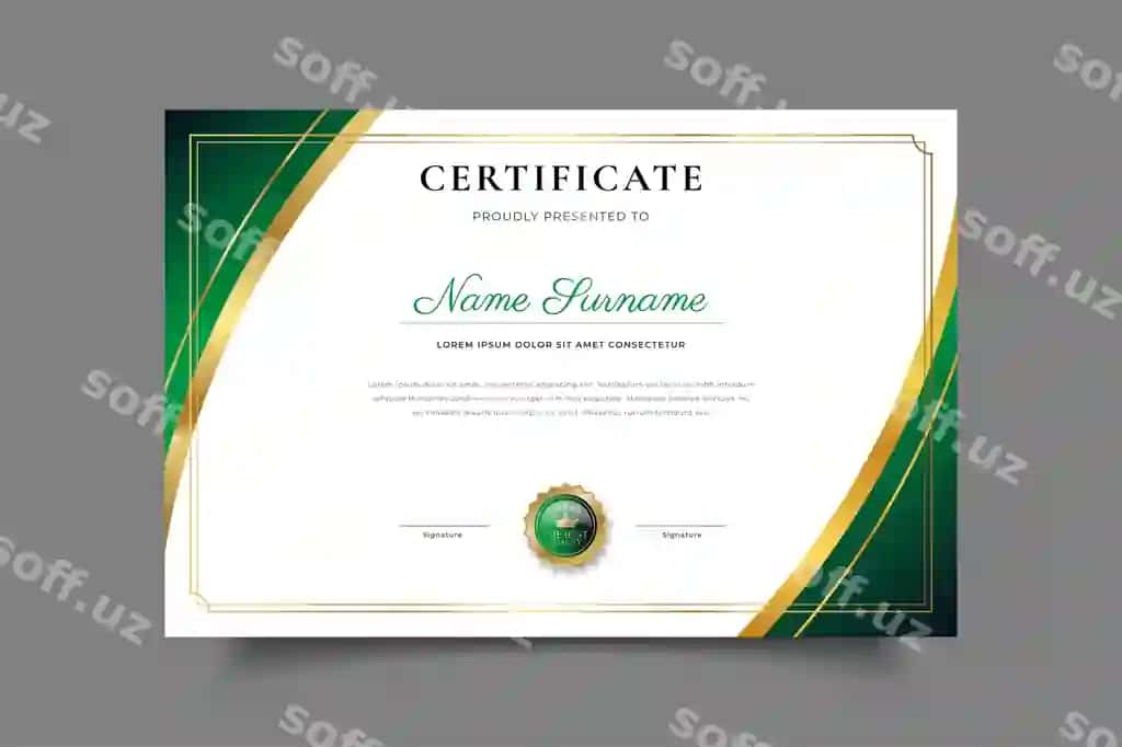 Sertifikat namunasi dizayni | Certificate template design