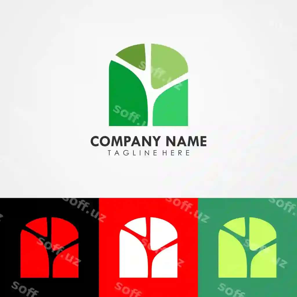 Abstrakt ekologiya kompaniya brend logotip dizayni dizayn shabloni bilan | Abstract ecology company branding logo design design template with
