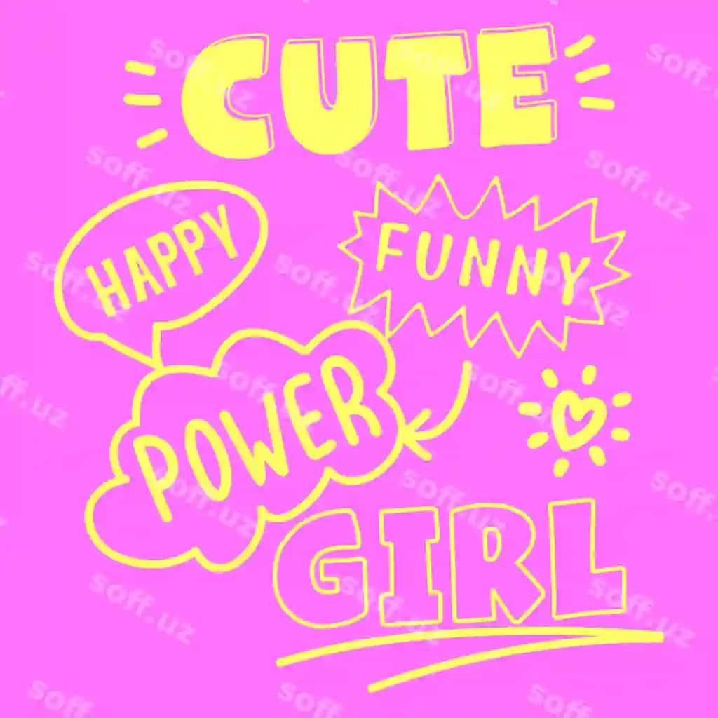 Mazali baxtli kuchli qiz chizmasi | Cute happy power girl doodle
