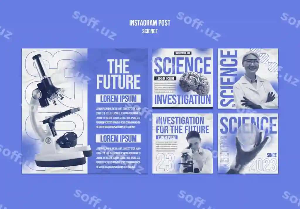 Ilmiy dizayn shabloni | Science design template