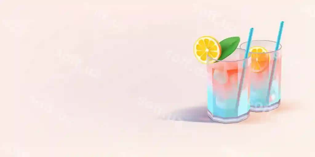 Apelsinli muzli alkogolsiz ichimliklar bilan 3D tetiklantiruvchi kokteyllar | 3d refreshing cocktails with ice alcoholic soft drinks with orange