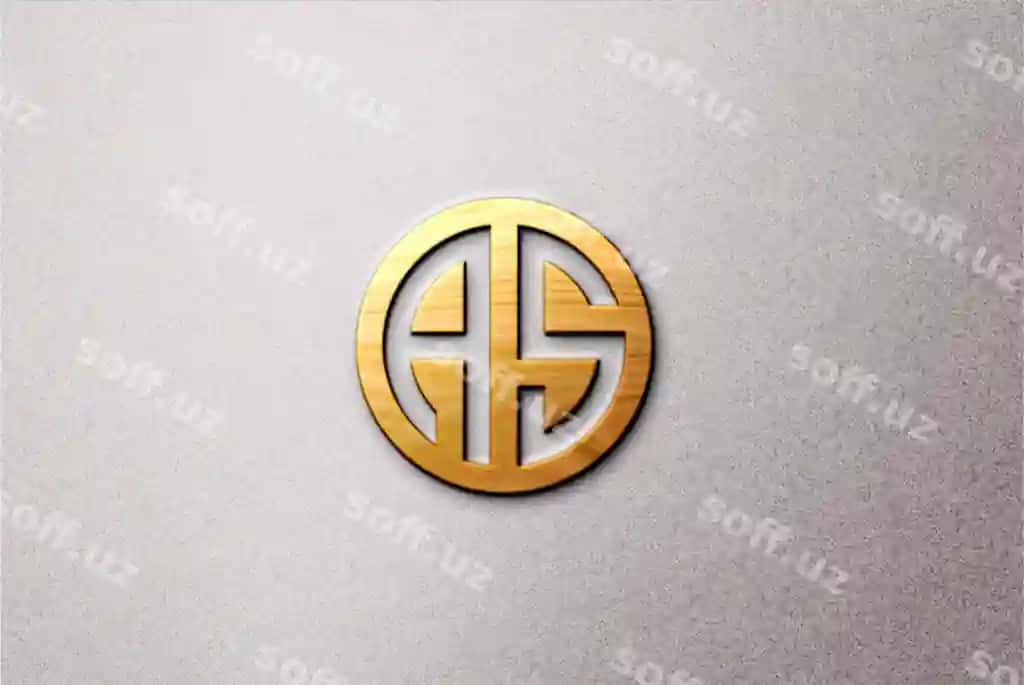 Jihatli 3d logotip mockup beton | Wooden 3d logo mockup concrete