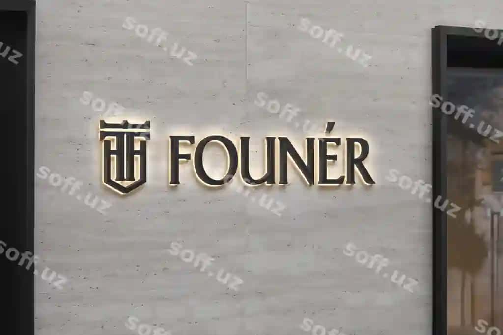 Logo mockup hasharotli fassad 3d belgi | Logo mockup luxury facade 3d sign