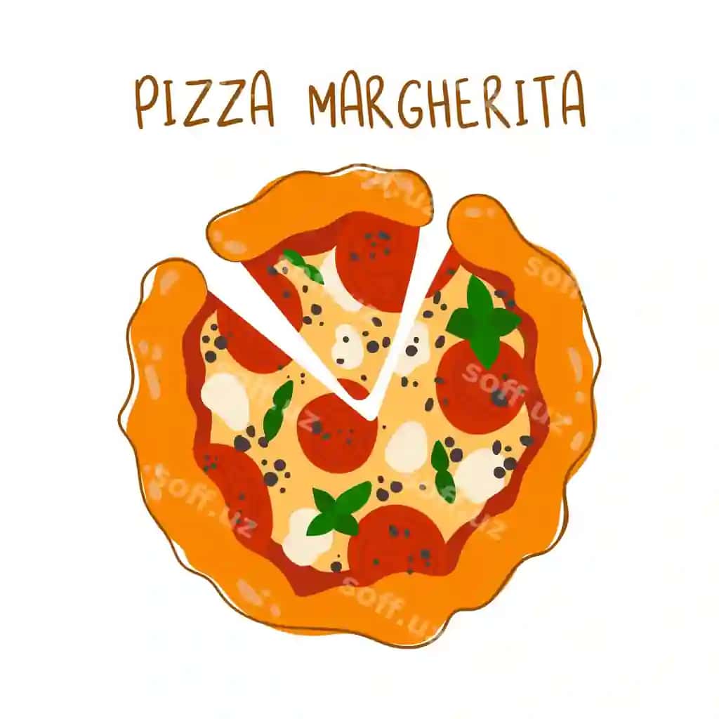 Margherita pizza pomidorlar bilan oq mozzarella sirki | Margherita pizza with tomatoes mozzarella cheese white