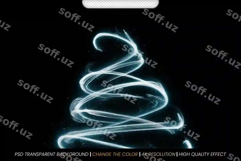 Yorqin efektlar ko'k zarrachalar oq qolaytirgacha tekis fonda harakatlanadi | Glowing light effects blue particles flow transparent background