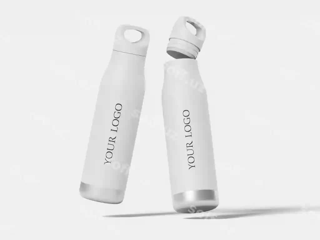 Sayohat suv flakoni tumbler koppra mockup psd | Travel water bottle tumbler mug mockup psd