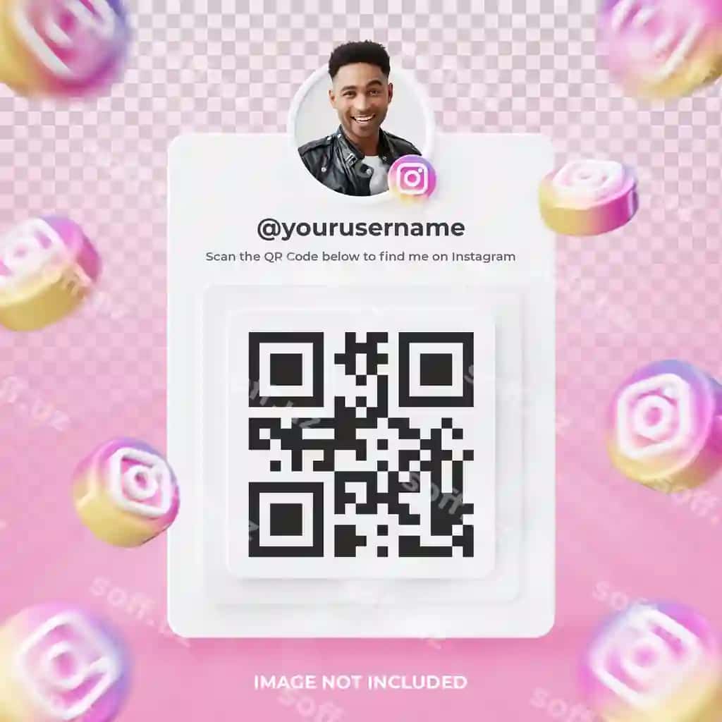 Banner ikonka profil Instagram 3d render belgi ajraltirilgan | Banner icon profile instagram 3d rendering label isolated