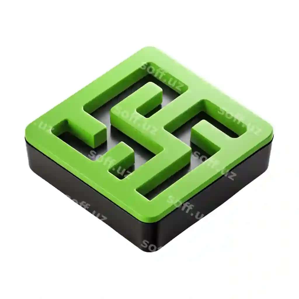 Yashil qora kvadrat c va it harflari bilan | Green black square with letters c it