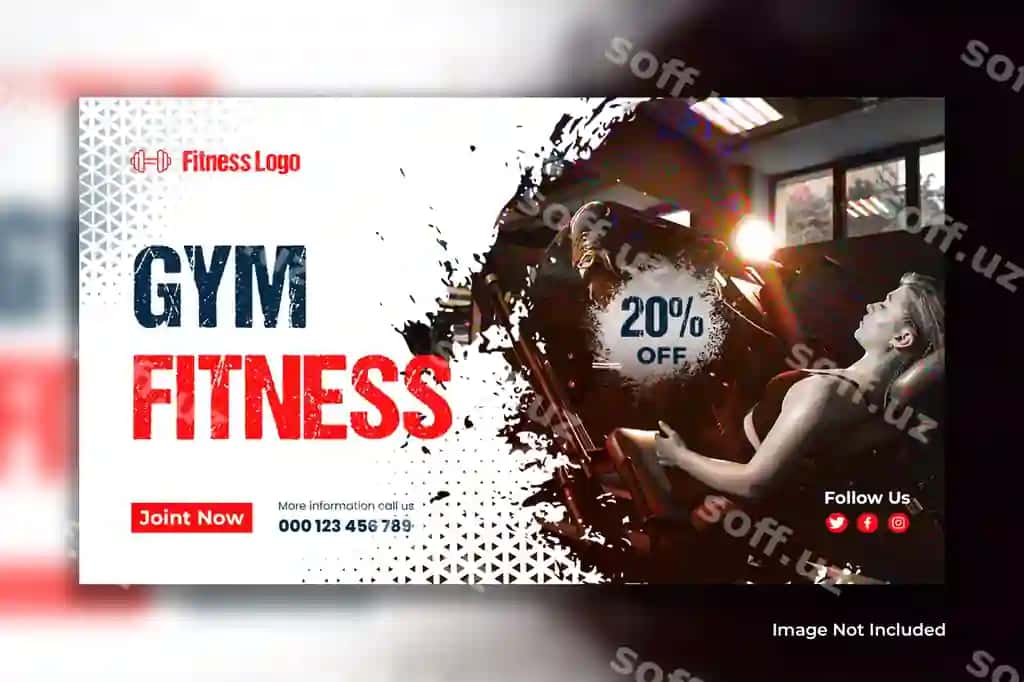 Sport zali fitness youtube eskiz dizayni | Gym fitness youtube thumbnail design
