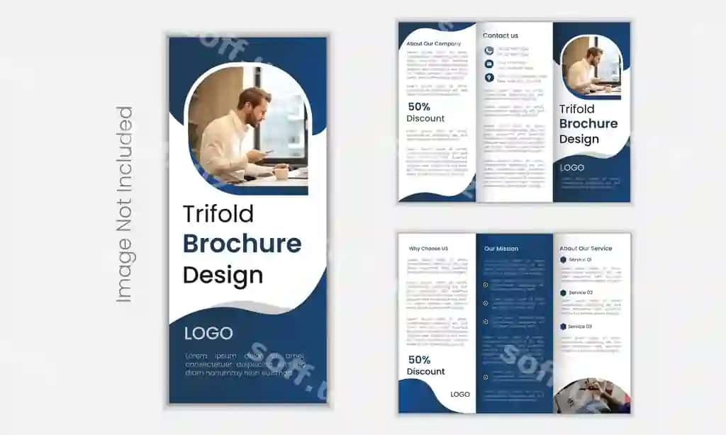 Vektorli ijodiy uch qavatli broshyura dizayni shabloni | Vector creative trifold brochure design template
