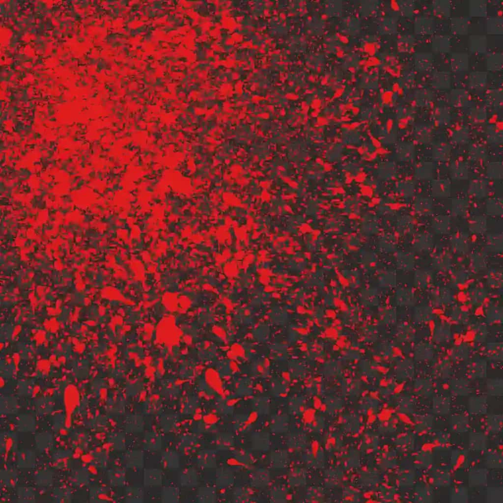 Shaffof fonda haqiqiy qonning sochilishi effekti | Realistic blood splatter effect transparent background