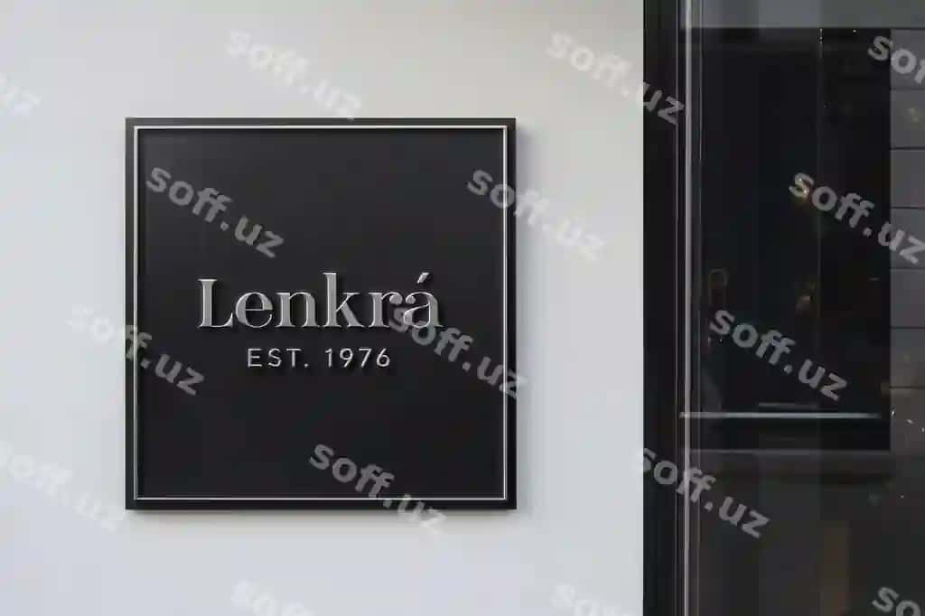 Zamonaviy logotip namunasi oldingi 3D belgi | Logo mockup modern front 3d sign
