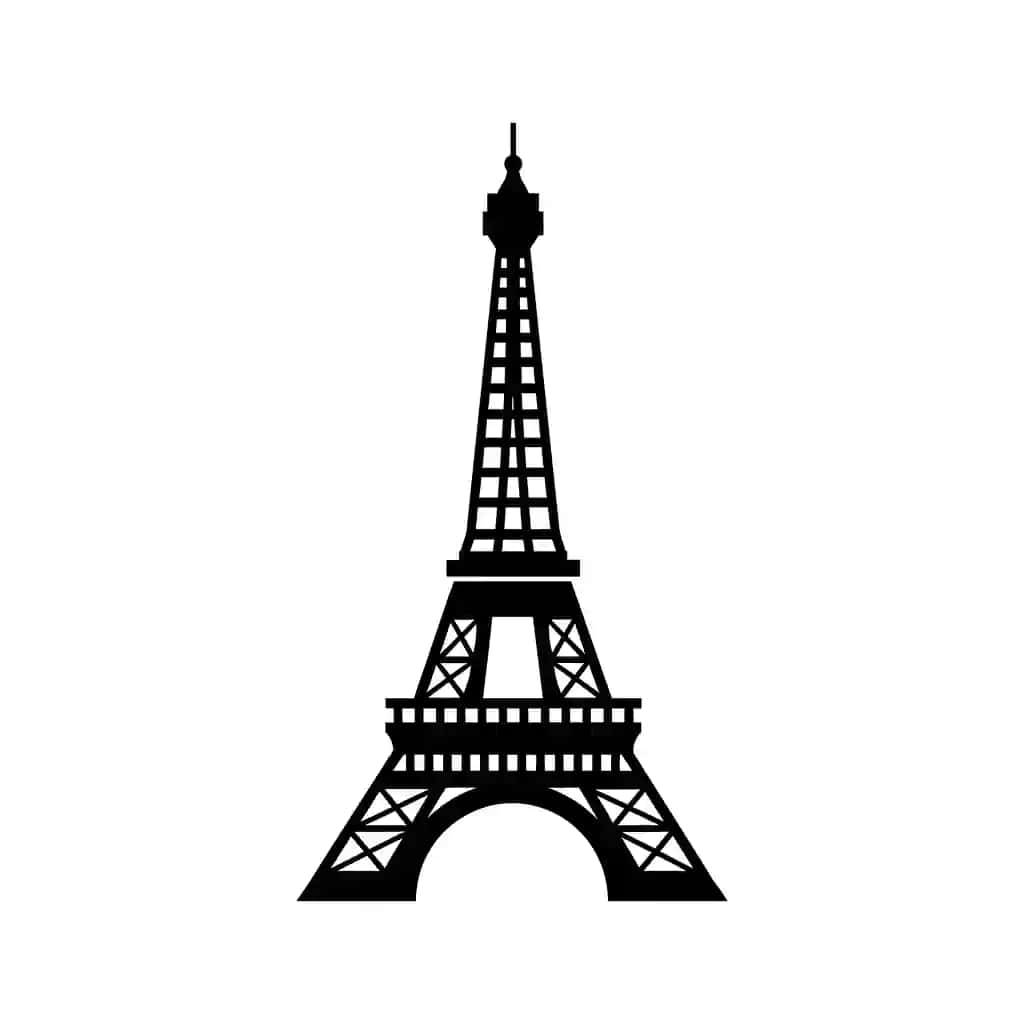 Fransiyaning me'moriy Eyfel minorasi vektor grafikasi | Architectural eiffel tower vector graphic france