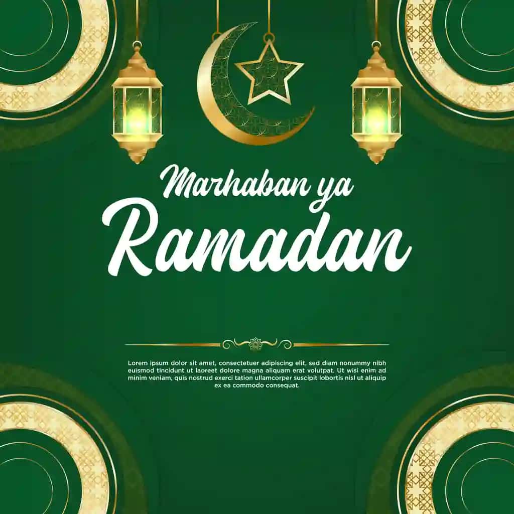 Vektorli yashil hashamatli Ramazon kareem ijtimoiy media post shablonlari | Vector green luxury ramadan kareem social media post template