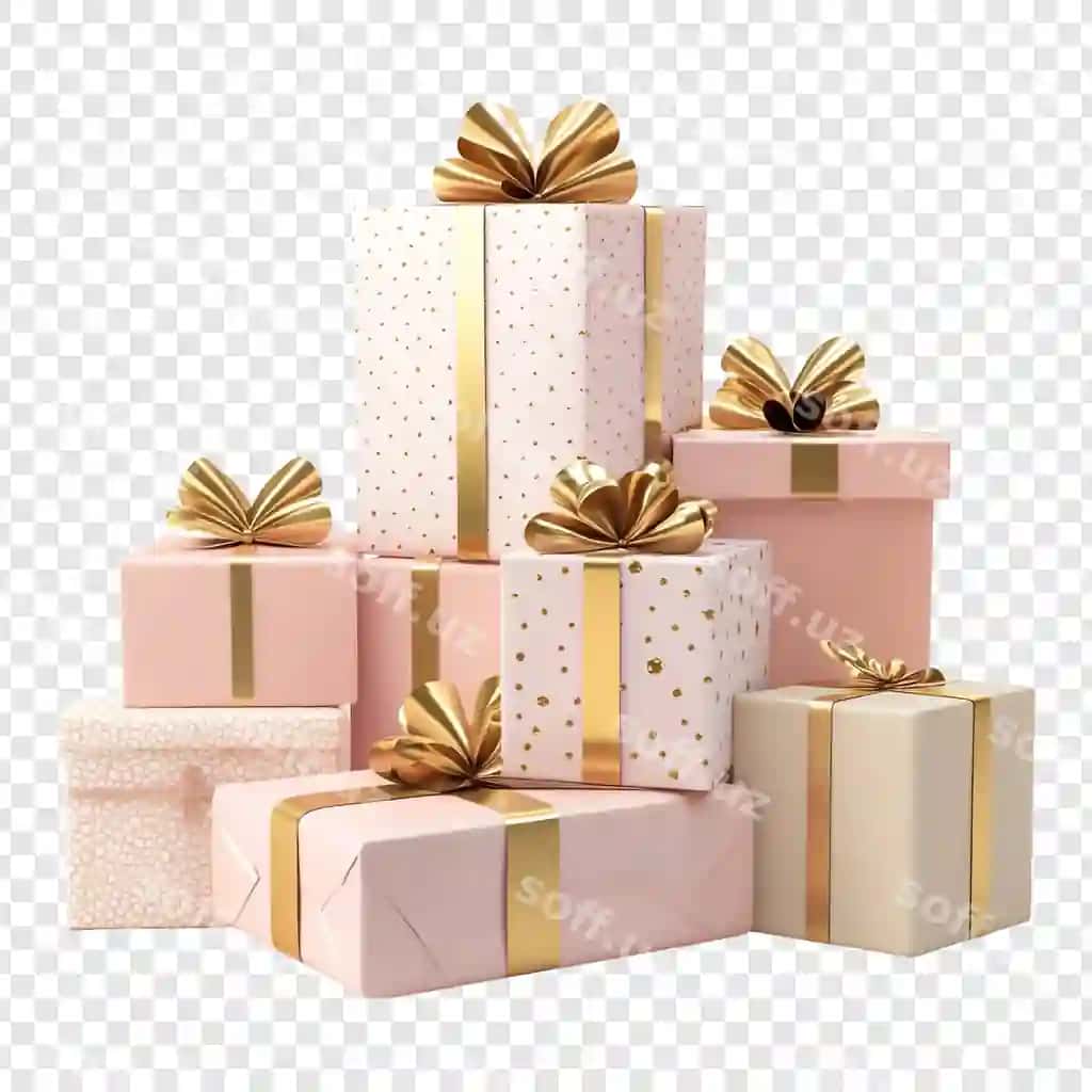 Yig'im sovg'a qutilari gulrang oltin chiroyli | Pile elegant pink gold gift boxes