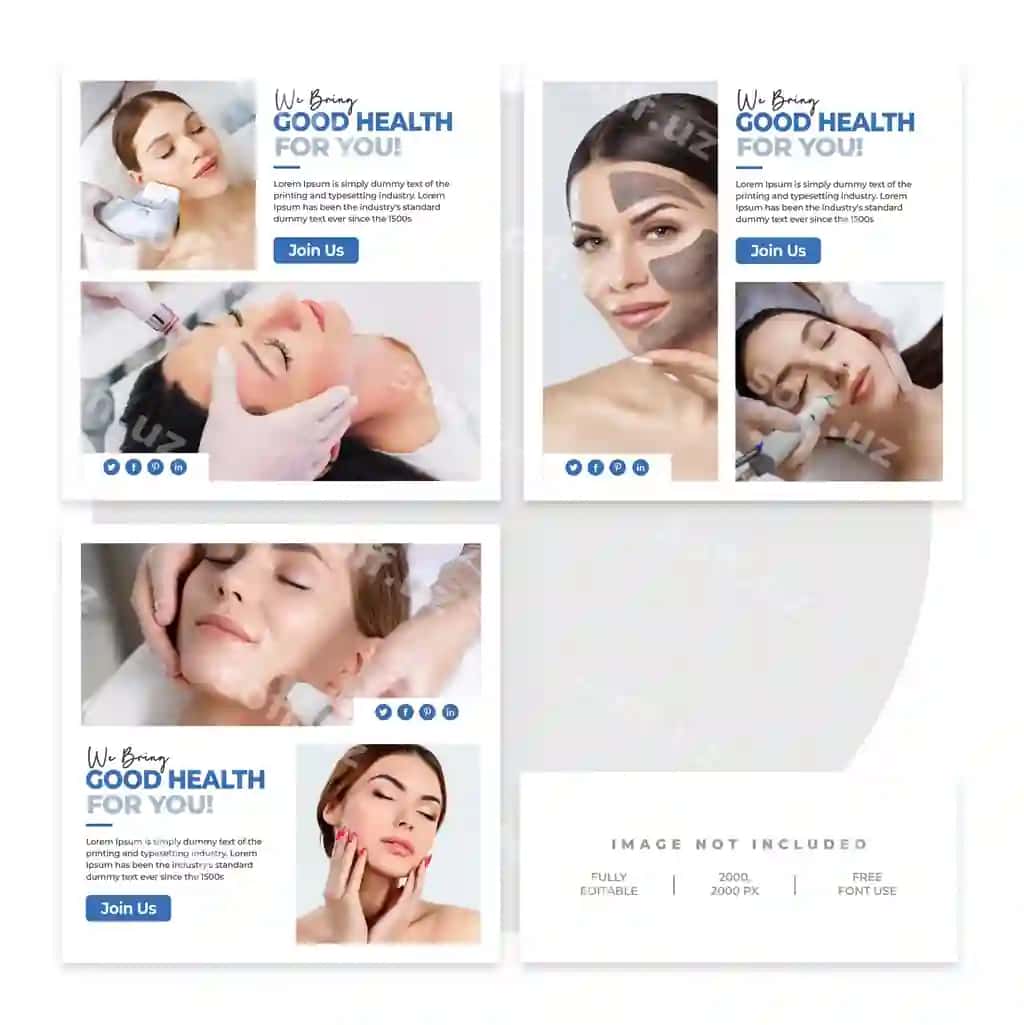 Kosmetik ijtimoiy tarmoqlar posti kvadrat veb baner shabloni | Skincare social media post square web banner template