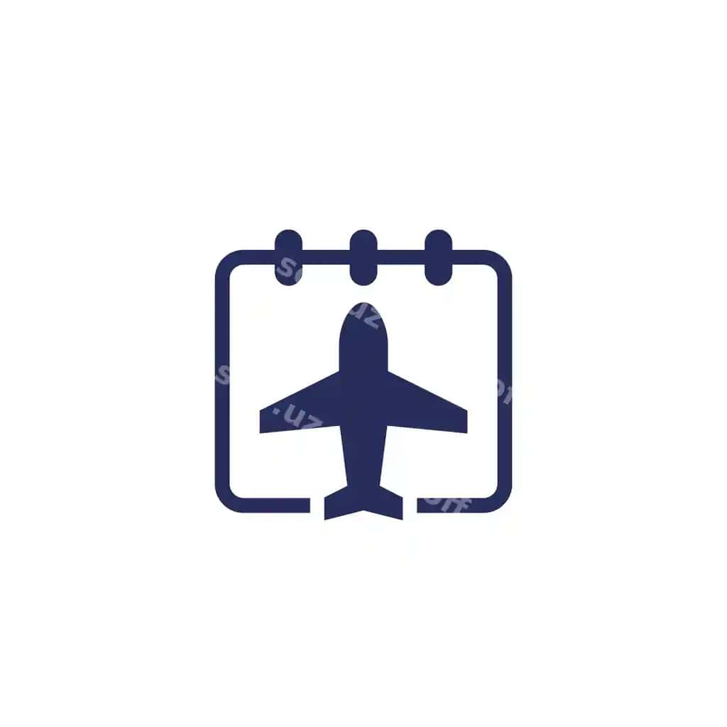 Reys taqvimi jadvali ikonkasi oq | Flight calendar schedule icon white