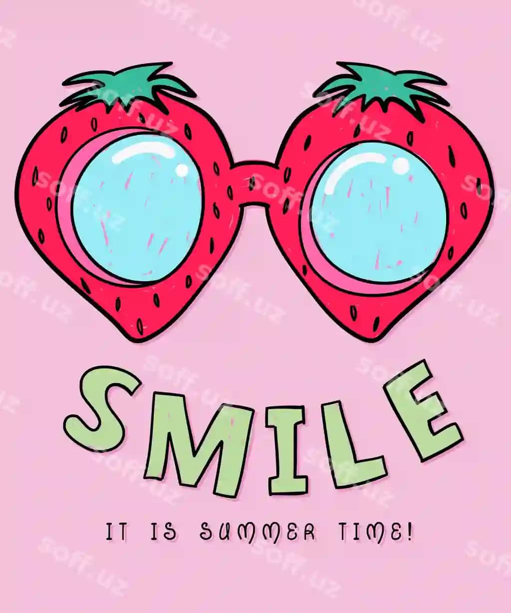 Qollanma qurdiu soklamalari | Hand drawn strawberry sunglasses