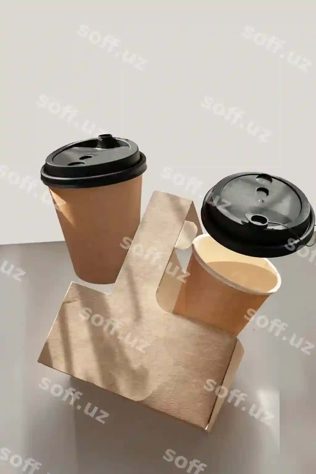 Qog'oz stakanlar, karton stend, olib ketish uchun qahva | Paper cups carton stand takeaway coffee