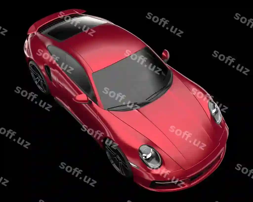 Sport avtomobili izolyatsiyalangan fon 3D renderlash illyustratsiyasi | Sport car isolated background 3d rendering illustration