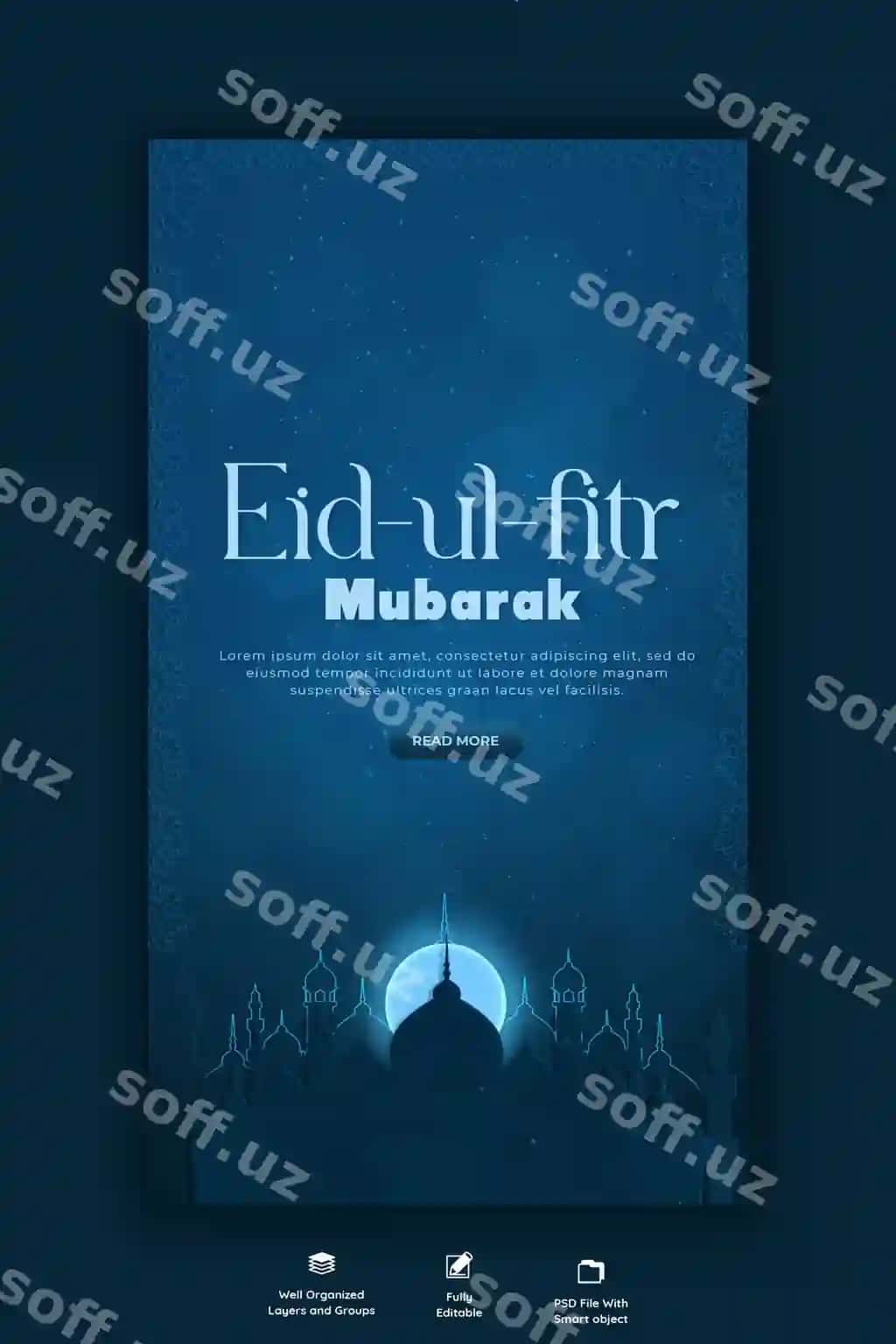 Eid muborak Eid al-Fitr Instagram Facebook story shabloni | Eid mubarik eid ul fitr instagram facebook story template
