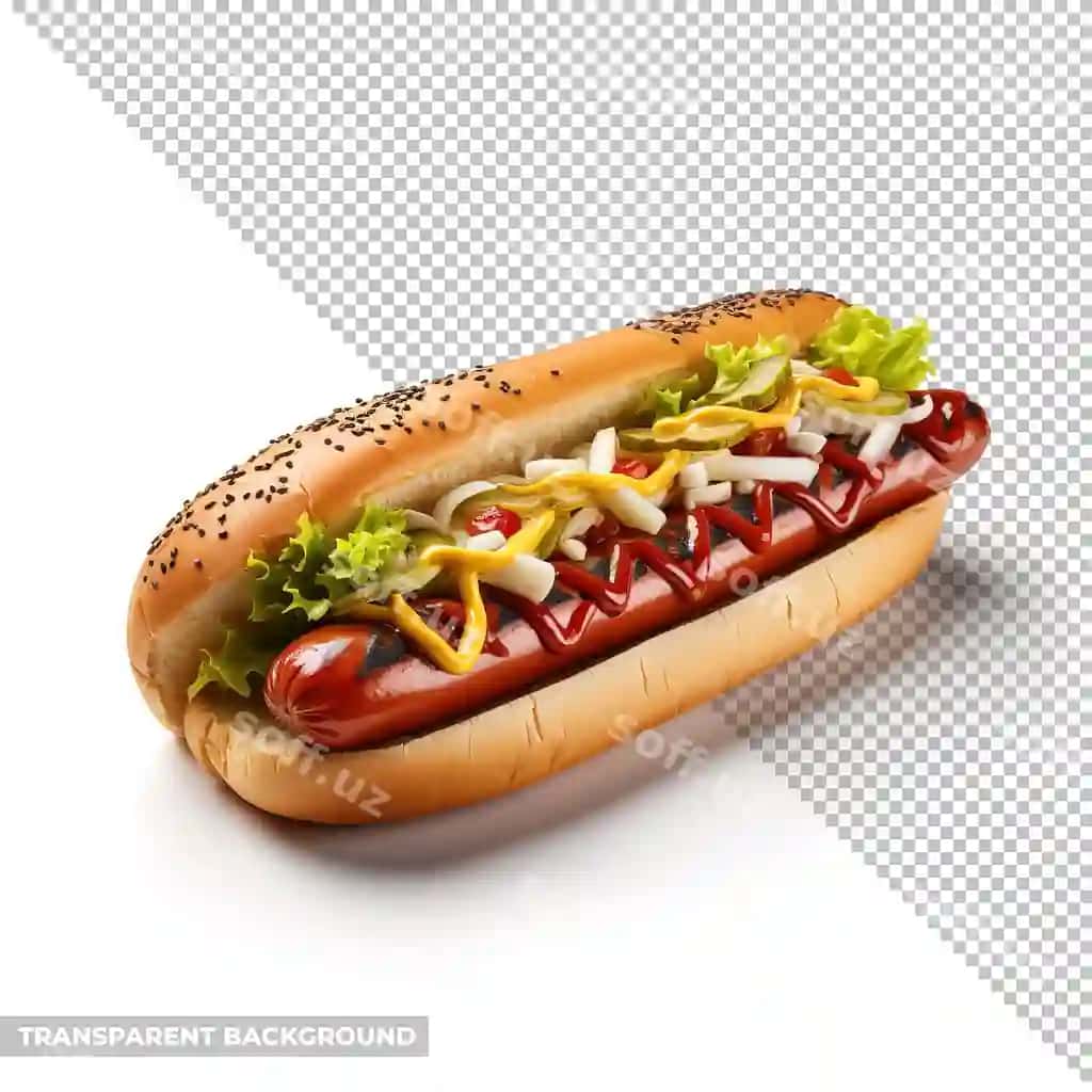 Xot-dog fonsiz izolyatsiya qilingan | Hot dog isolated without background