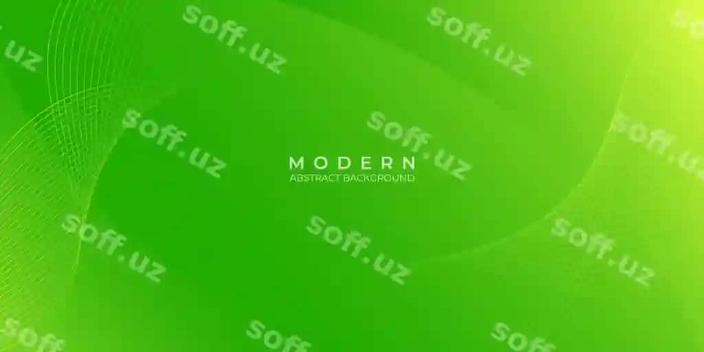 Abstrakt yashil gradientli vektorli banner to'lqinli minimal chiziqli fon | Abstract green gradient vector banner wavy minimal line background