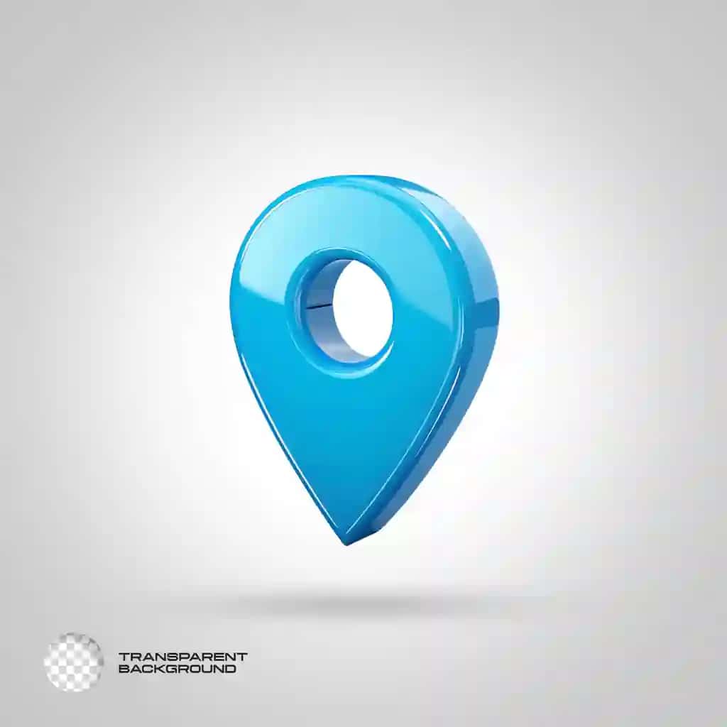 Moviy joylashuv PIN 3D render piktogramma multfilm plastik uslubi minimal izolyatsiyalangan | Blue location pin 3d render icon cartoon plastic style minimal isolated