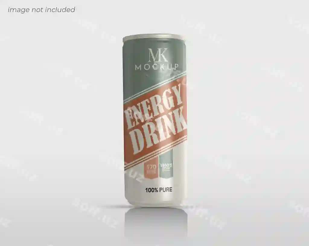 Gazlangan ichimlikning maketi | Can soda mockup