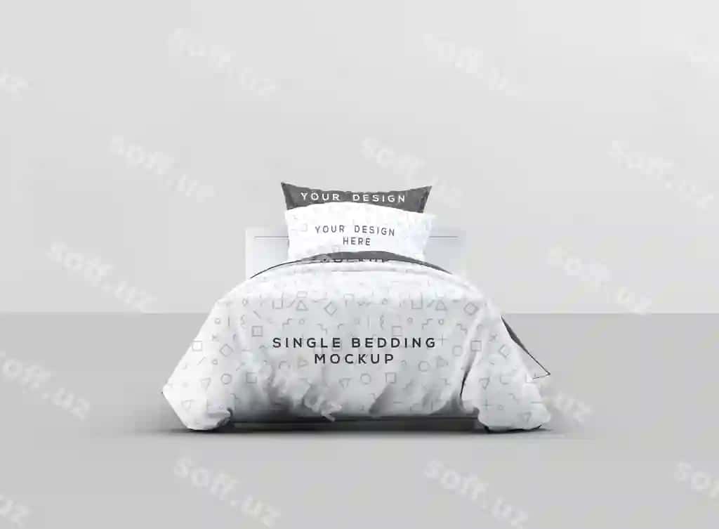 Yakka yotoq uchun mo'ljallangan namuna | Single bedding mockup
