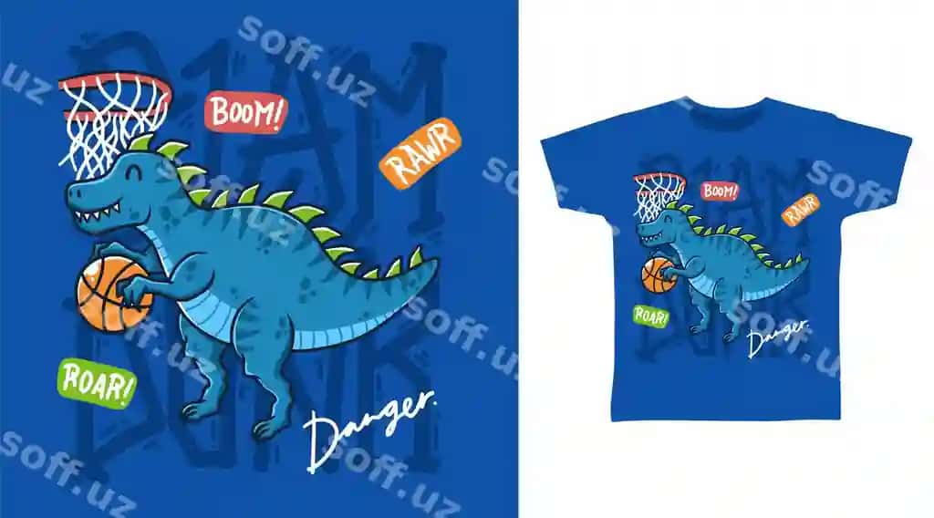 Dinozavr o'ynaydigan basketbol futbolkalari moda dizaynlari | Dinosaur play basketball t shirt art fashion designs