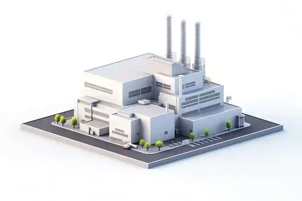 3D izometrik zavod sanoati izolyatsiya qilingan fon | 3d isometric factory industry isolated background
