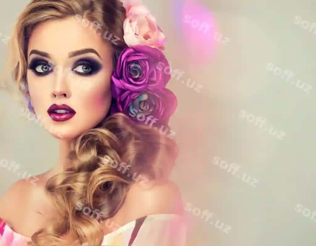 Ajoyib maskar dymli ko'z uslubidagi yuz yosh chiroyli ayol | Splendid makeup smokey eyes style face young beautiful woman