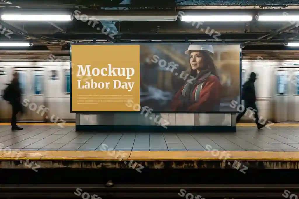 Mehnat kuni reklama namuna dizayni | Labour day advertising mockup design