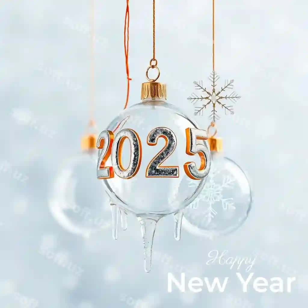 Shisha bezatmasi qor bobosi bilan | Glass ornament with snowflake it