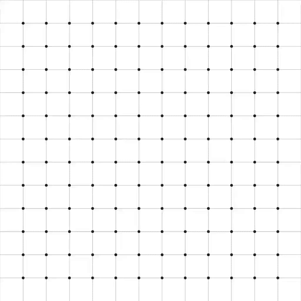 Yagona panjara qora nuqta oq kvadrat panjara | Uniform grid black dots white square lattice