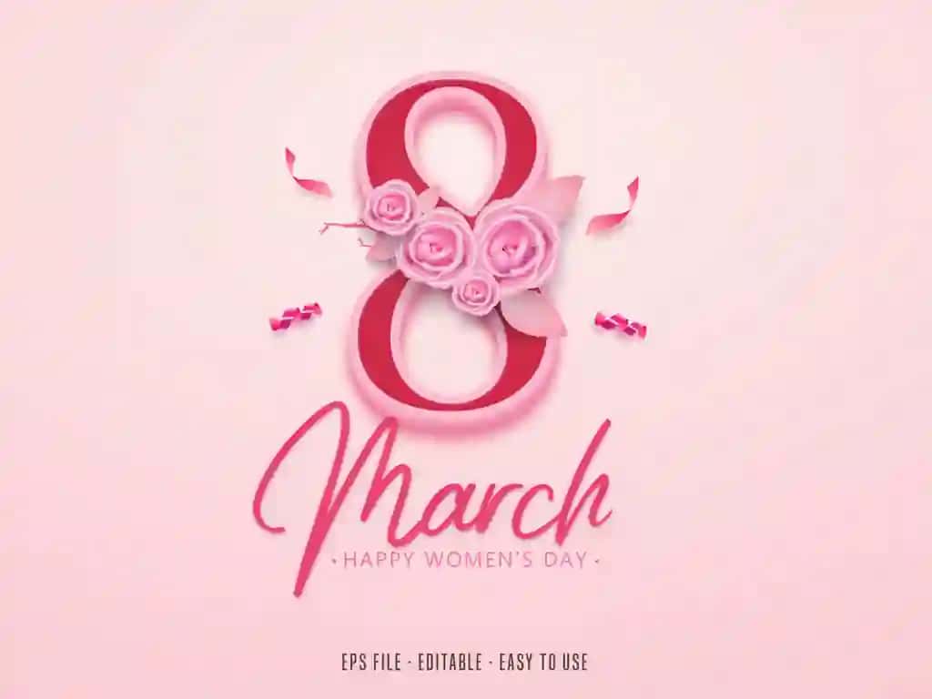 Tahrirlanadigan 8-mart ayollar kuni bilan | Editable 8 march happy women s day