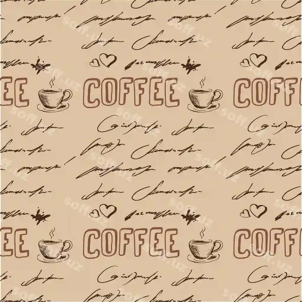 Seamless vektor naqsh qahva urug‘lari bilan | Seamless vector pattern with coffee beans