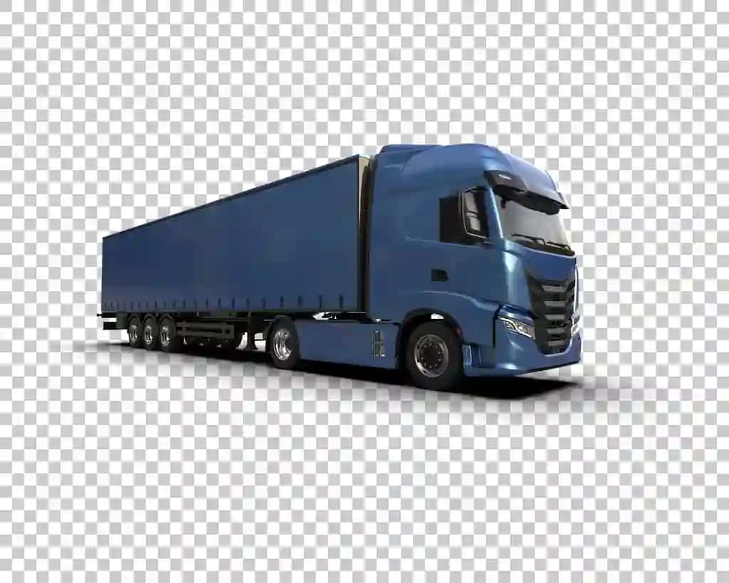 Yuk yuk mashinasi izolyatsiya qilingan fonda 3D renderlash illyustratsiyasi | Cargo truck isolated background 3d rendering illustration