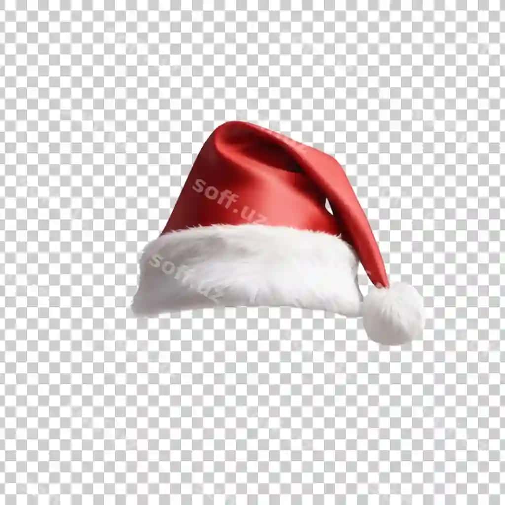 Santa shlyapasi qizil shlyapa bilan namoyish etilgan | Santa hat is shown with red hat