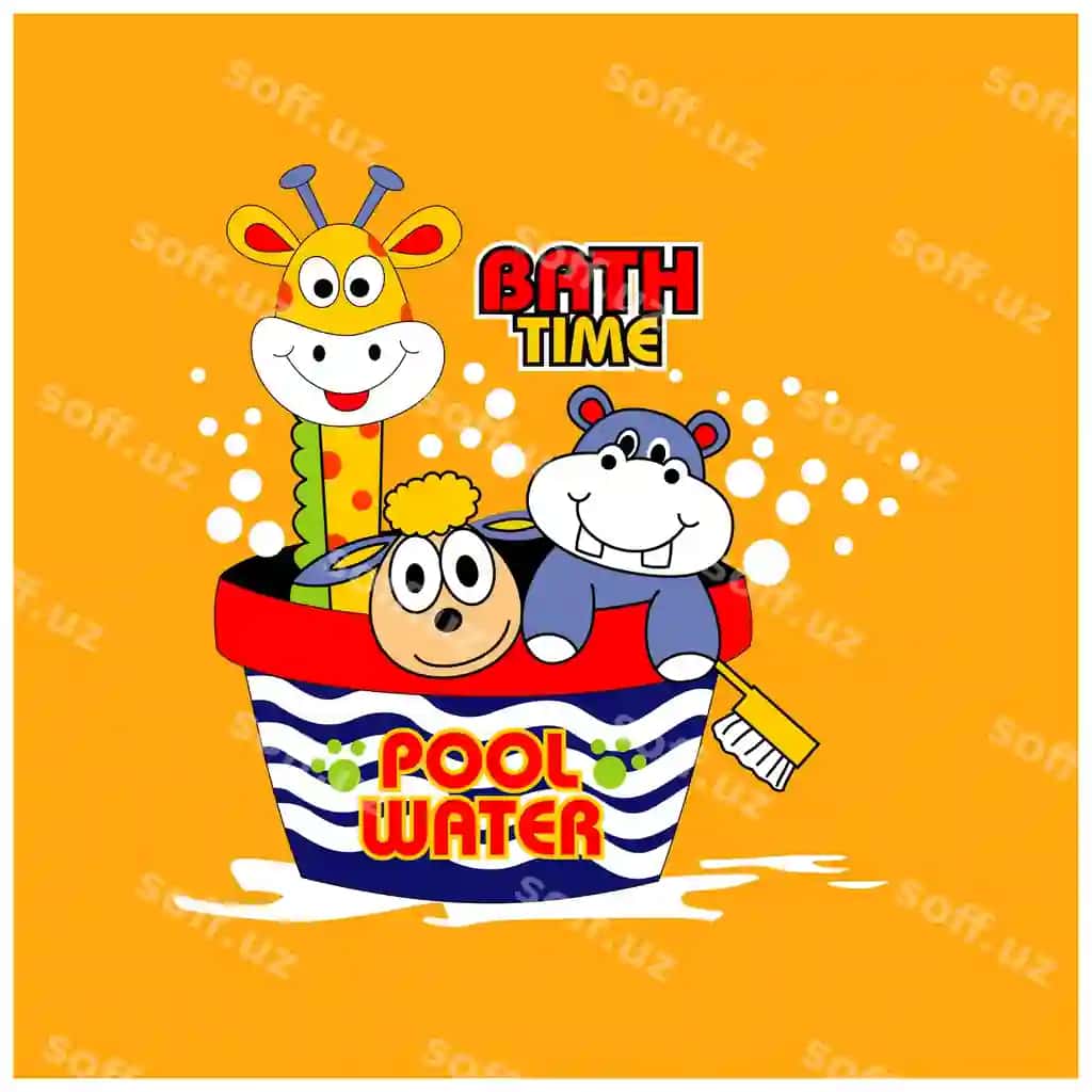 Chiroyli hayvon hammom karyokat vektor illustratsiyasi | Cute animal bathroom cartoon vector illustration