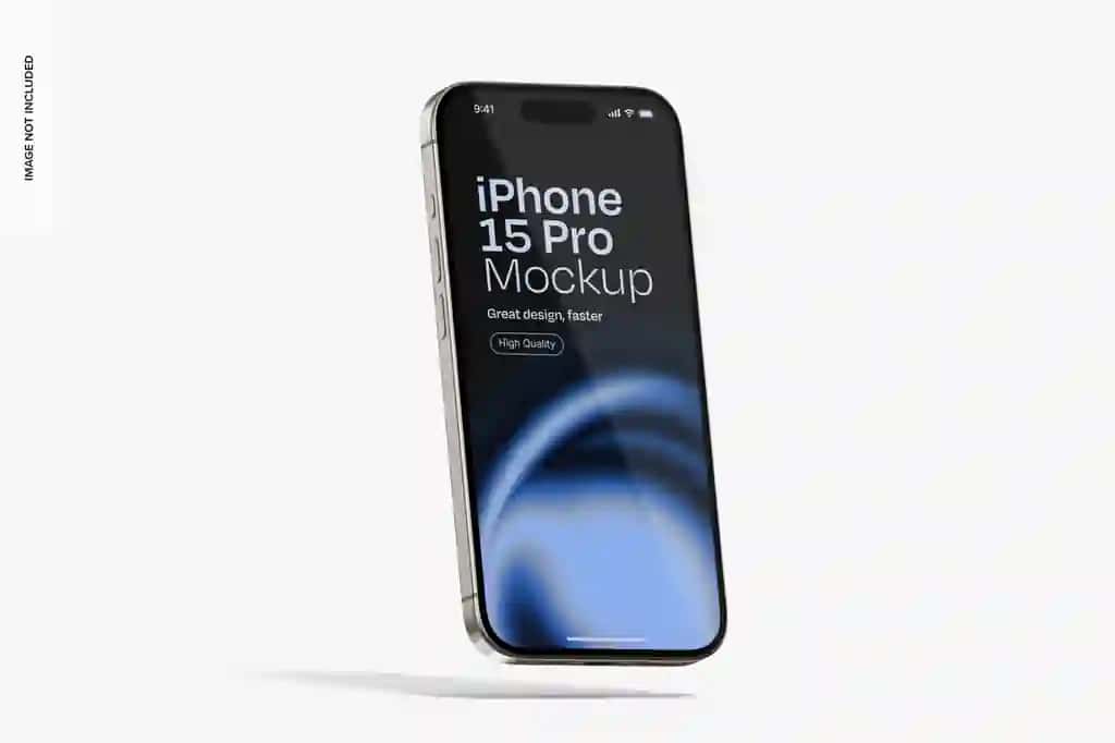 Tabiiy titan iphone 15 pro maketi qulab tushdi | Natural titanium iphone 15 pro mockup falling